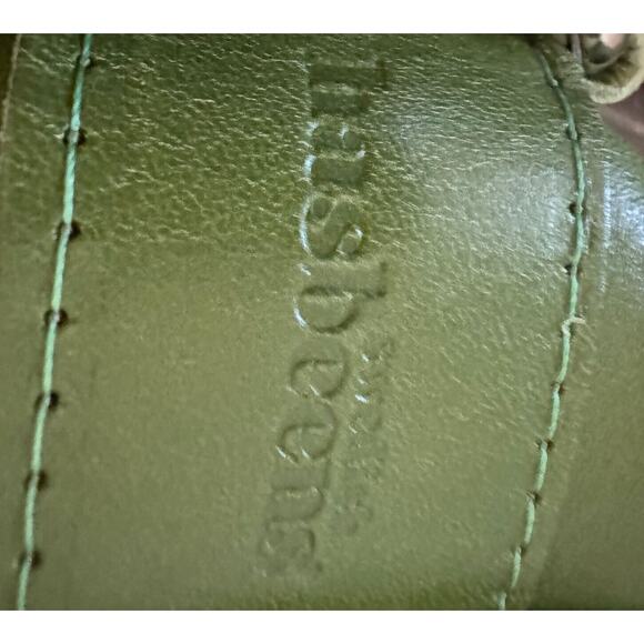 RARE!!! Swedish Hasbeens MOSS GREEN TOTE/CROSSBODY DAY BAG - Picture 6 of 7